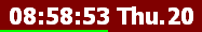 Set large fonts for prominent time and date display.