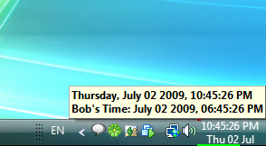 Check the time in selected time zones. 1st Clock Classic lets you view time in selected time zones when you hover your mouse over the tray clock.