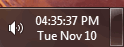 1st Clock in Windows 7.
